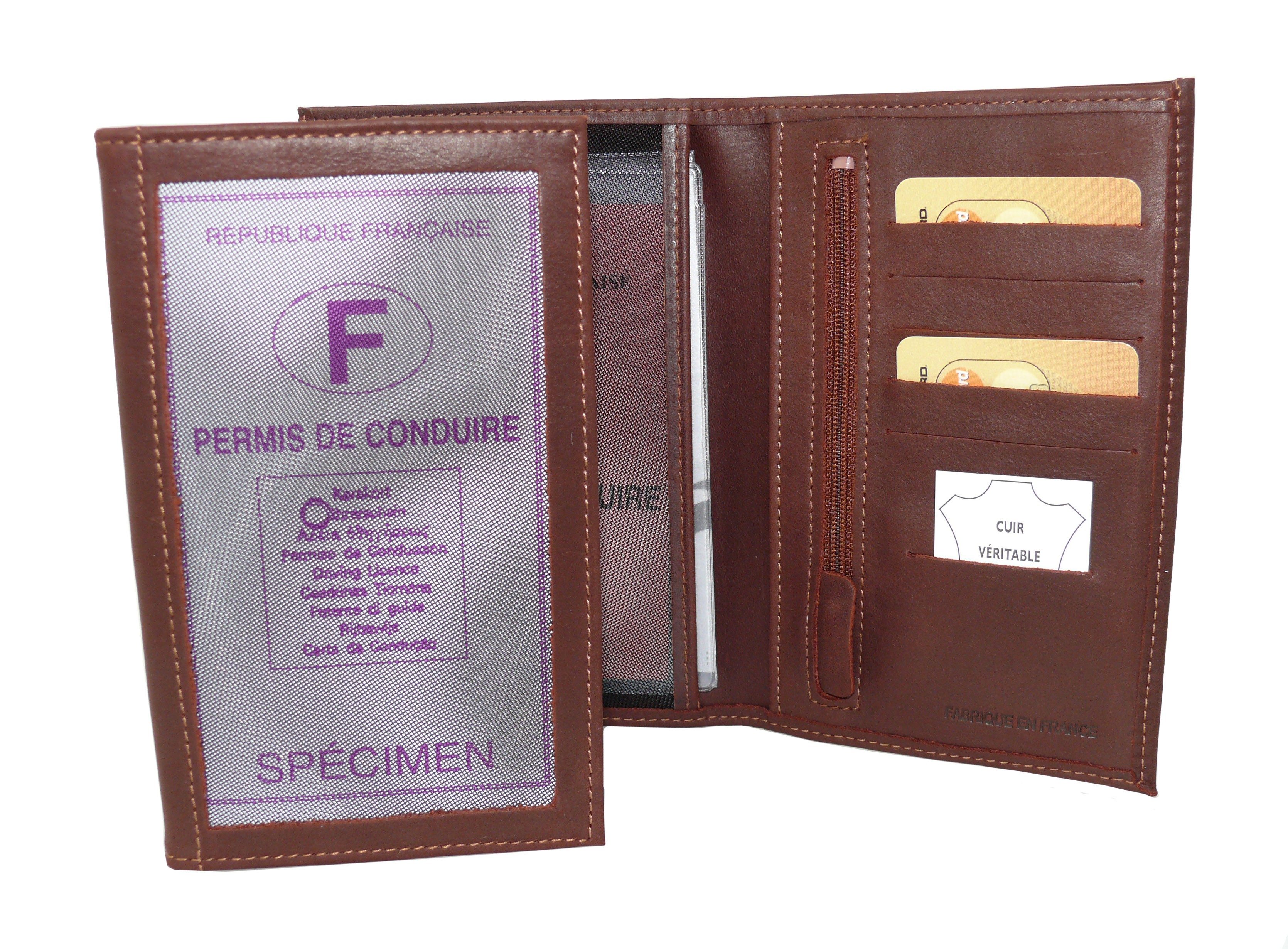 Porte-cartes Portefeuille pour Homme en Cuir