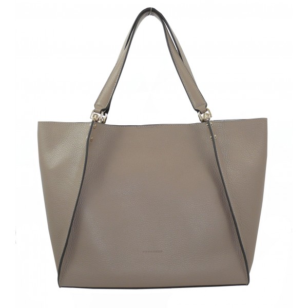 Sac cabas petit modele en cuir de vachette pleine fleur Hebdo POURCHET