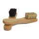 Brosse palot en soie noire ou blanche manche bois Famaco