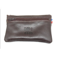 Porte-monnaie homme 3 zips en cuir de vachette MP NIMES