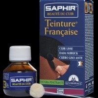 Teinture française cuir, daim, nubuck noir liquide Saphir sur Droguerie Jary