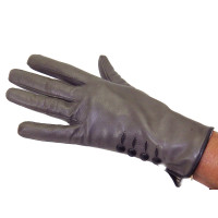 Gant fantaisie cuir d'agneau doublé soie GLOVE STORY 