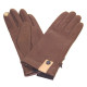 Gants dame touch cuir agneau bouton poignée GLOVE STORY 