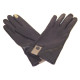 Gants dame touch cuir agneau bouton poignée GLOVE STORY 