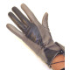 Gants en cuir d'agneau doublé cachemire dame croisillons dessus GLOVE STORY 