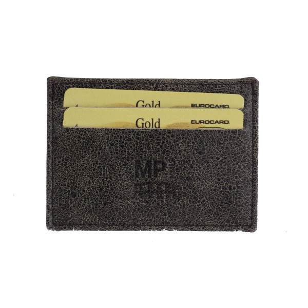 Porte Cartes Homme En Cuir De Vachette Souple Marque Mp Nimes Plat