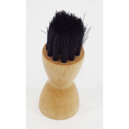 Brosse blaireau en crin de cheval noir ou blanc avec manche bois GM FAMACO