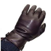 Gants en cuir d' agneau pour homme avec bouton pression GLOVE STORY 